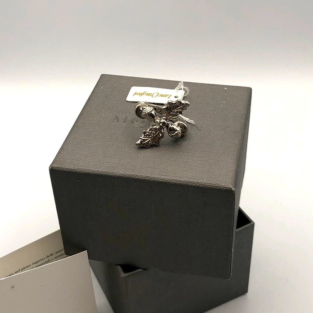 ALEXANDER MCQUEEN STERLING SILVER ACORN SKULL RING